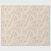 Boho Rustieke Weide Bloemen Bruiloft Cadeaupapier (Vlak)