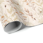 Boho Rustieke Weide Bloemen Bruiloft Cadeaupapier (Rol Hoek)