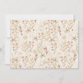 Boho Rustieke Weide Bloemen Bruiloft Feest Bedankkaart (Achterkant)