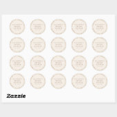 Boho Rustieke Weide Bloemen Bruiloft Feest Ronde Sticker (Vel)
