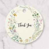 Boho rustieke wilde bloem bedankjes labels (Voorkant)