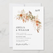 boho rustique automne florales faire-part de maria (Devant)