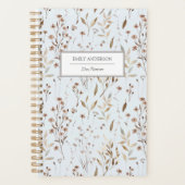 Boho Rustique Brun Fleur Botanique Feuille Automne (Devant)