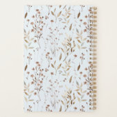 Boho Rustique Brun Fleur Botanique Feuille Automne (Dos)