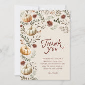 Boho Rustique Fête de Mariage d'Automne Merci (Devant)