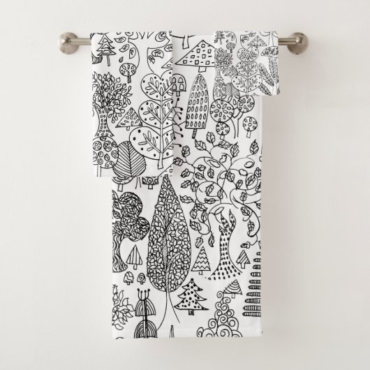 Boho rustique Motif noir et blanc (En situation)