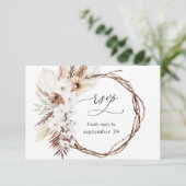 Boho rustique neutre Floral w Repas RSVP 3 (Debout devant)