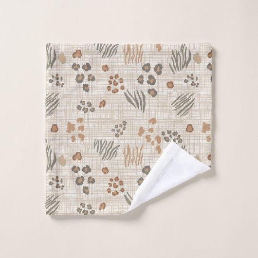 Boho Safari Animal Prints Weave ID1274 (Gant de toilette)