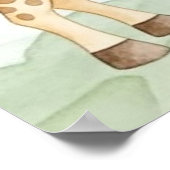 Boho Safari Animals 1st Birthday Paper Poster (Coin)