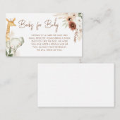 Boho Safari Animals Baby shower Books for Baby Informatiekaartje (Voorkant / Achterkant)