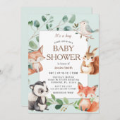 Boho Safari Animals Baby shower uitnodiging (Voorkant / Achterkant)