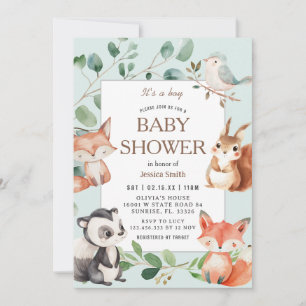 Boho Safari Animals Baby shower uitnodiging