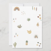 Boho Safari Baby shower Kaart (Achterkant)