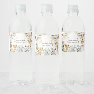 Boho Safari Baby shower Waterfles Etiket
