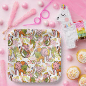 Boho Safari Dieren Oerwoud Verjaardag Tween Papieren Bordje (Feest)