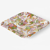 Boho Safari Dieren Oerwoud Verjaardag Tween Papieren Bordje (Gebogen)