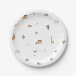 Boho Safari Dieren Papieren Borden Papieren Bordje