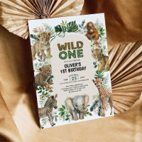 Boho Safari Oerwoud Animals Wild Eén eerste verjaa