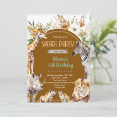 Boho safari party invitation (Debout devant)