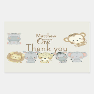 Boho Safari Verjaardag Sticker