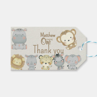 Boho Safari Verjaardagscadeau kaartje Cadeaulabel