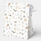 Boho Safari Waterverf Baby shower Bedankdoosjes (Achterkant)