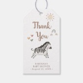 Boho Safari Waterverf Baby shower Bedankt Cadeaulabel (Voorkant)