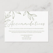 Boho Sage Flowers Trouwkamer Kaart (Voorkant)