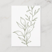 Boho Sage Flowers Trouwkamer Kaart (Achterkant)