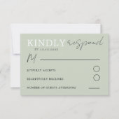 Boho Sage Green Eucalyptus Wedding RSVP (Devant)