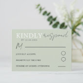 Boho Sage Green Eucalyptus Wedding RSVP (Debout devant)