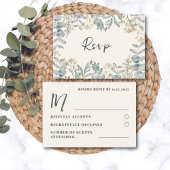 Boho Sage Green Eucalyptus Wedding RSVP
