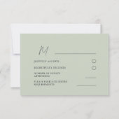 Boho Sage Green Eucalyptus Wedding RSVP Kaartje (Achterkant)
