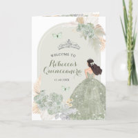 Boho Sage Green Floral 15 Años Modèle du programme