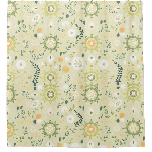 Boho Sage Green Mandala Douche rideau (Devant)