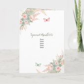 Boho Sage Green Pink 15 Años Modèle du programme (Dos)