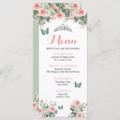Boho Sage Green Rose Roses Princess XV Años Menu
