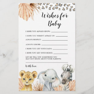 Boho Sage Green Safari Oh Boy Wishes voor Baby