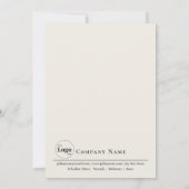 Boho Sage Green Typography Business Open House Kaart (Achterkant)