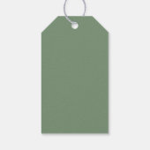 Boho Sage Green Wildflower Favor Gift Label Cadeaulabel (Achterkant)