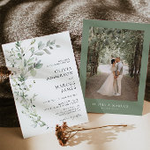 Boho Sage Greenery Faire-part de mariage botanique