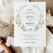 Boho Sage Greenery Faire-part de mariage botanique