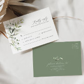 Boho Sage Greenery Mariage botanique Carte RSVP