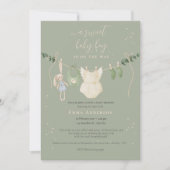 Boho Sage Groen Baby shower Kaart (Voorkant)
