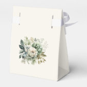 Boho Sage Groen en Ivoor Bloemen Bruiloft Bedankdoosjes (Achterkant)