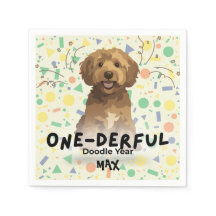 Boho Sage Groen Goldendoodle Eerste Verjaardagsfee