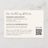 Boho Sage Groene Eucalyptus QR Code Bruiloft Detai Informatiekaartje (Achterkant)