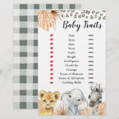 Boho Sage Groene Safari Oh Boy Baby trekjes spel (Voorkant / Achterkant)