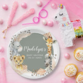 Boho Sage Groene Safari Oh Boy Papier Bord (Feest)