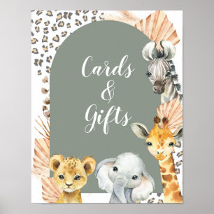 Boho Sage Groene Safari Oh Jongen Kaarten & Cadeau Poster